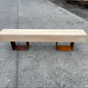 Wooden Bench with Corten Legs