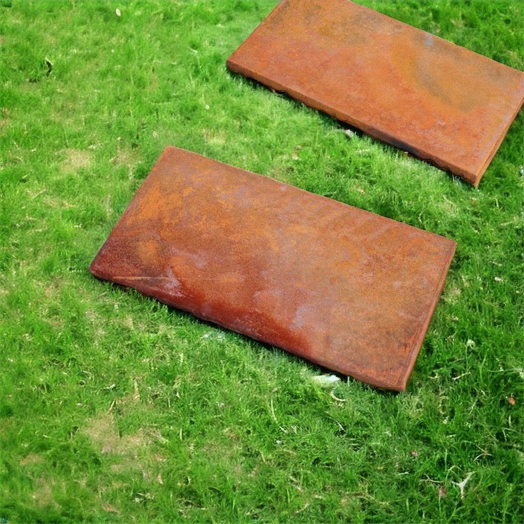 Corten Steel Stepping Stone Rectangle