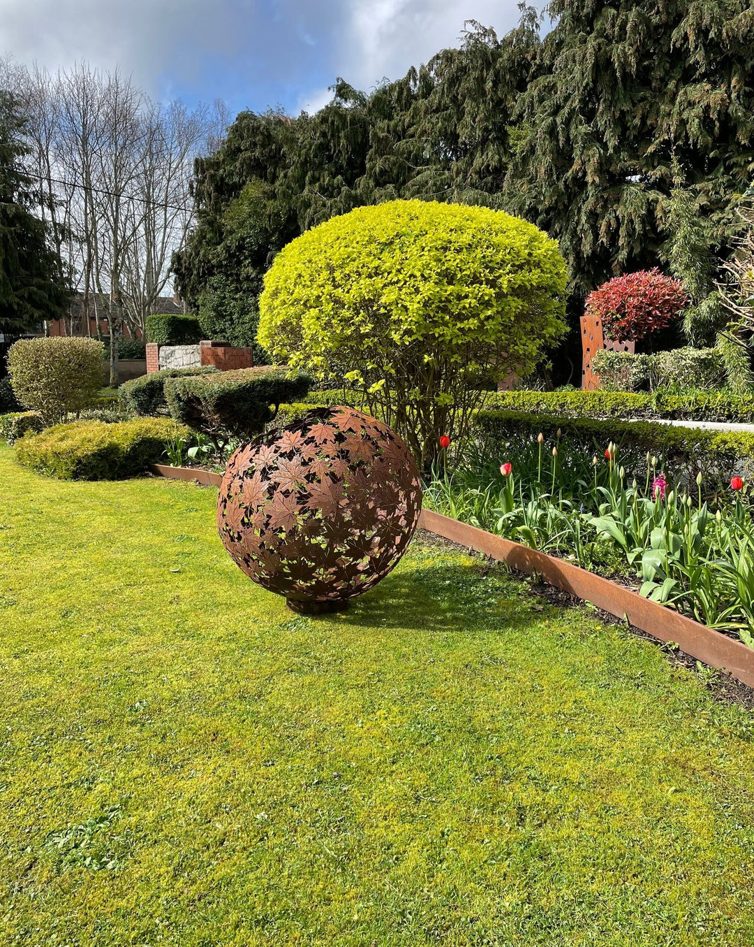 Corten Sphere - Leaf