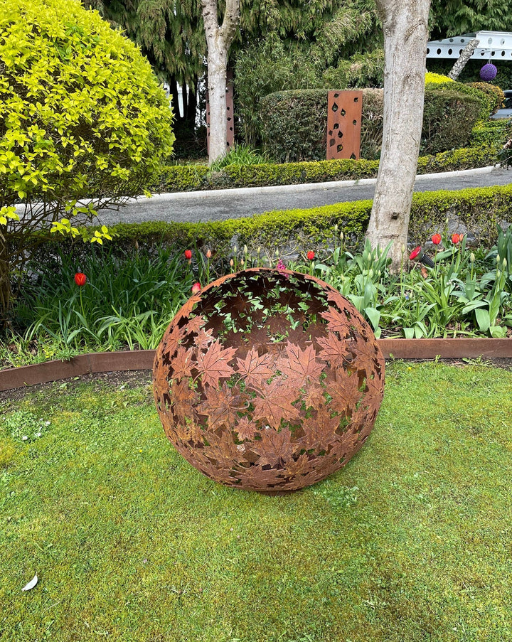 Corten Sphere - Leaf