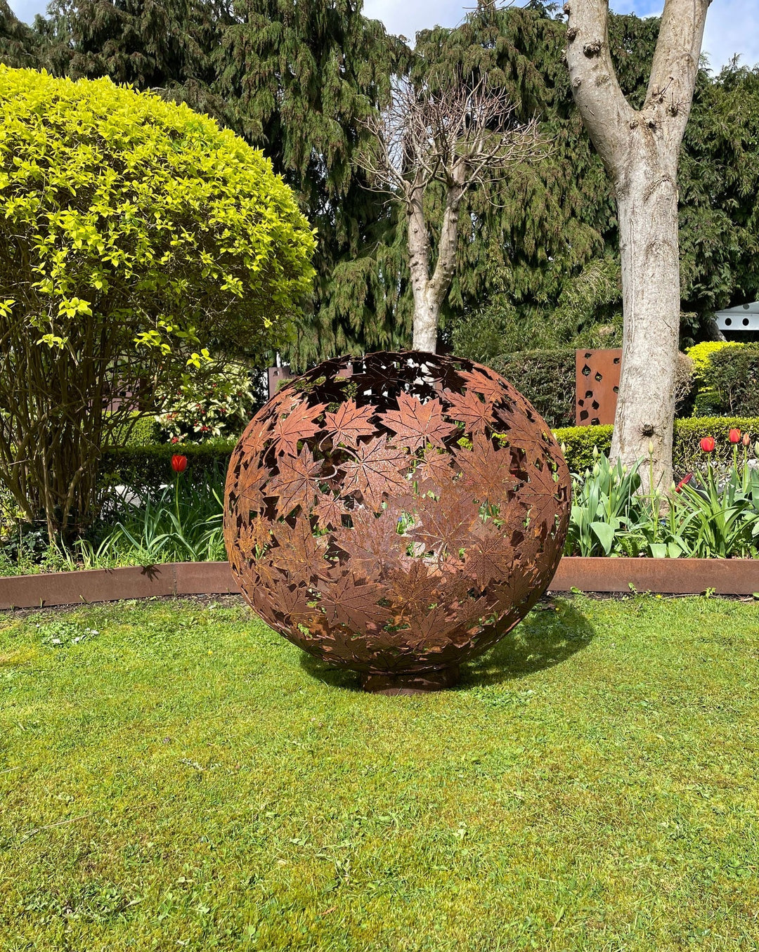 Corten Sphere - Leaf