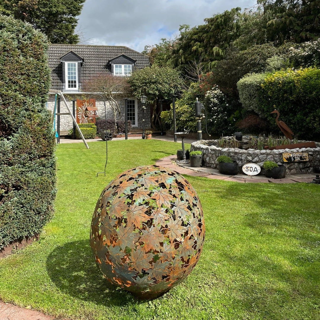 Corten Sphere - Leaf