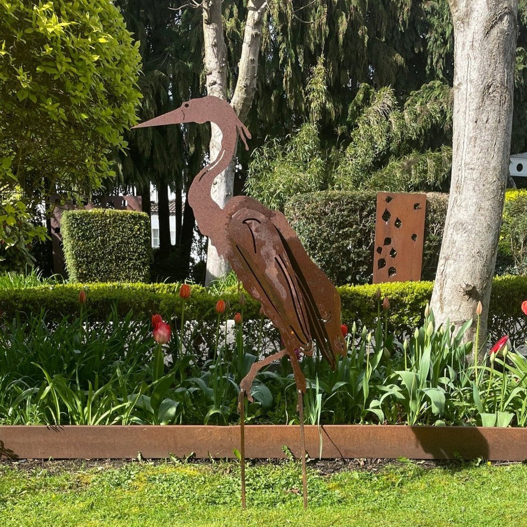 Corten Statue - Heron