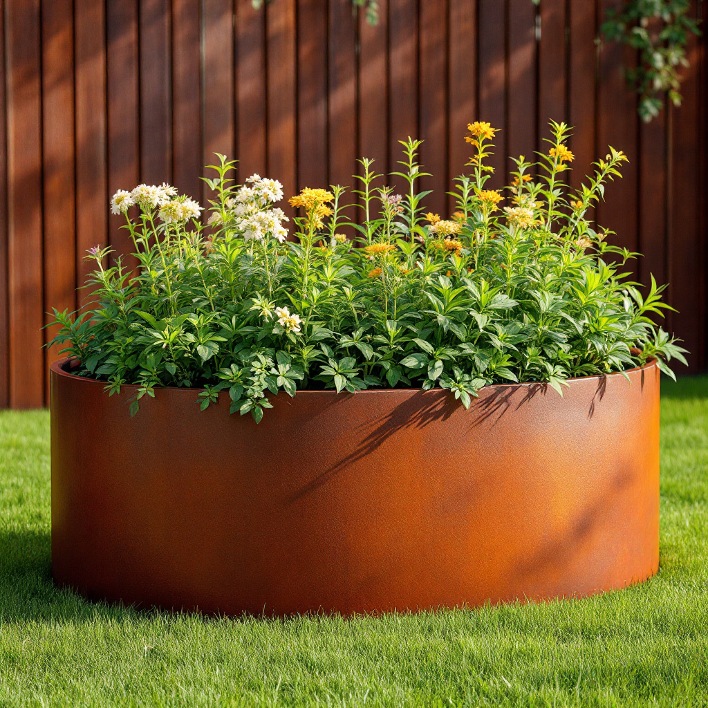 Corten Oval Planter