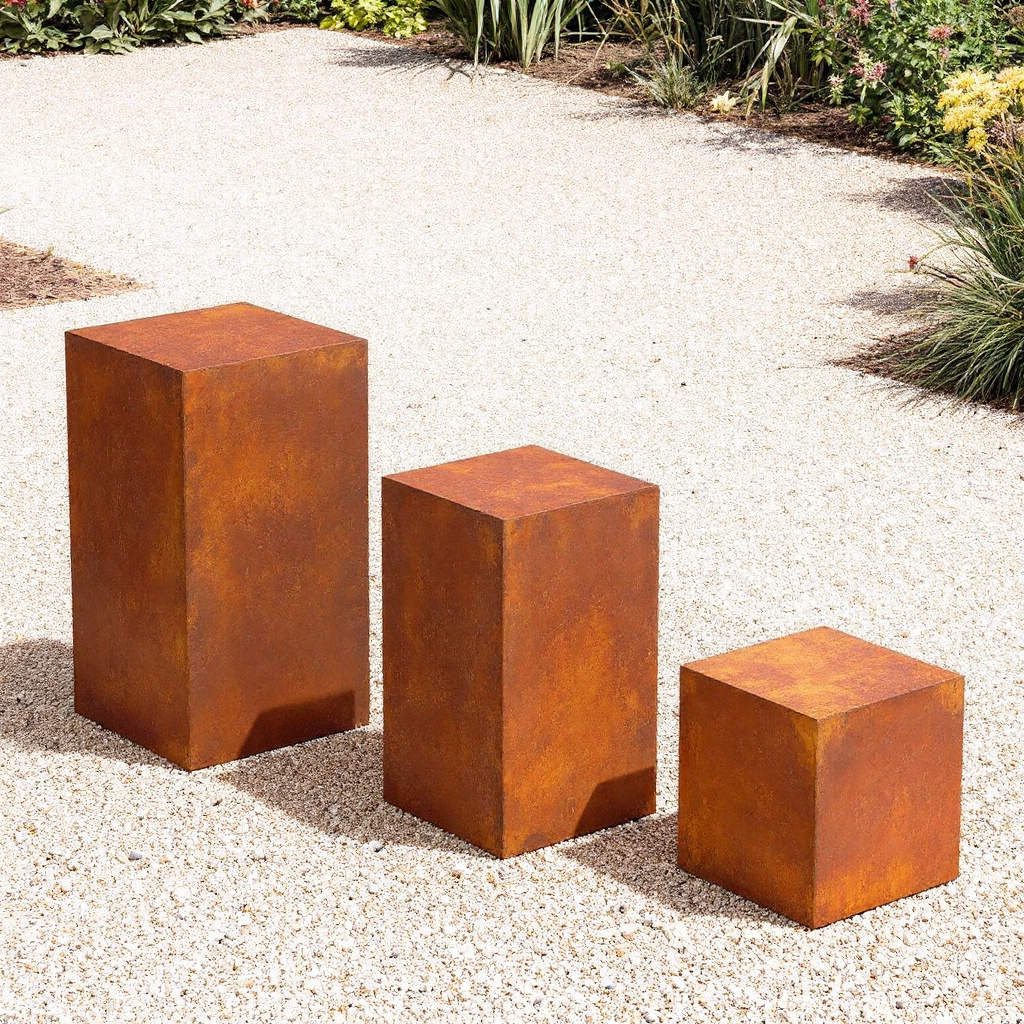 Corten Rectangle Plinths