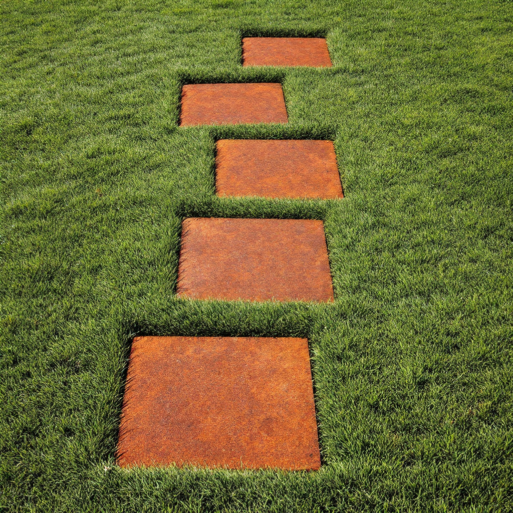 Corten Steel Stepping Stone Square