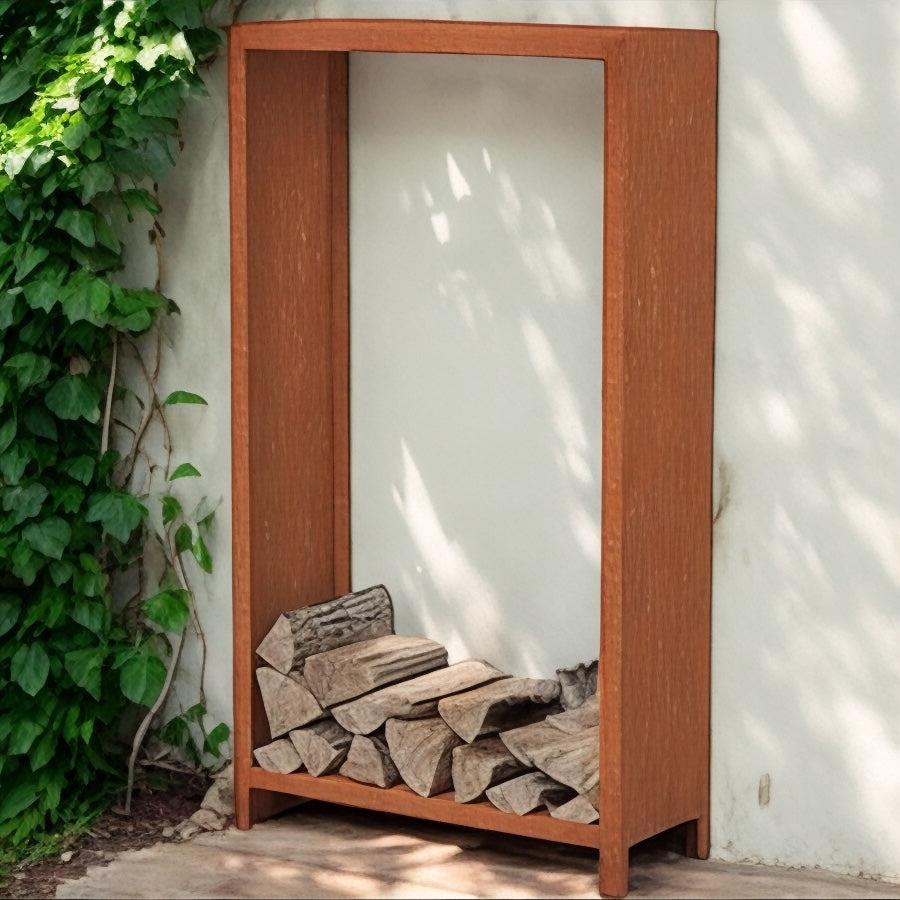 Corten Wood Storage - With Legs