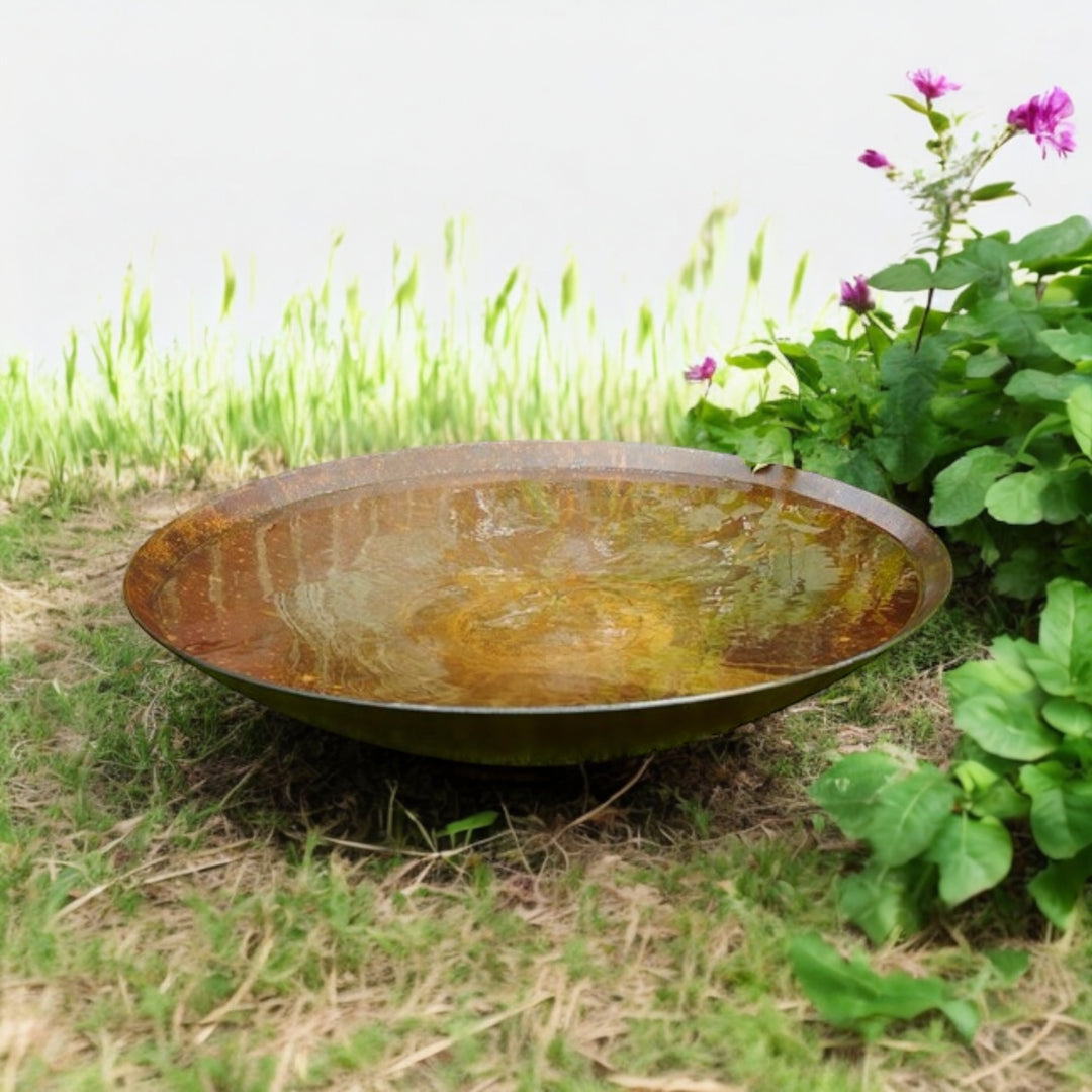 Corten Water Bowl - Circle