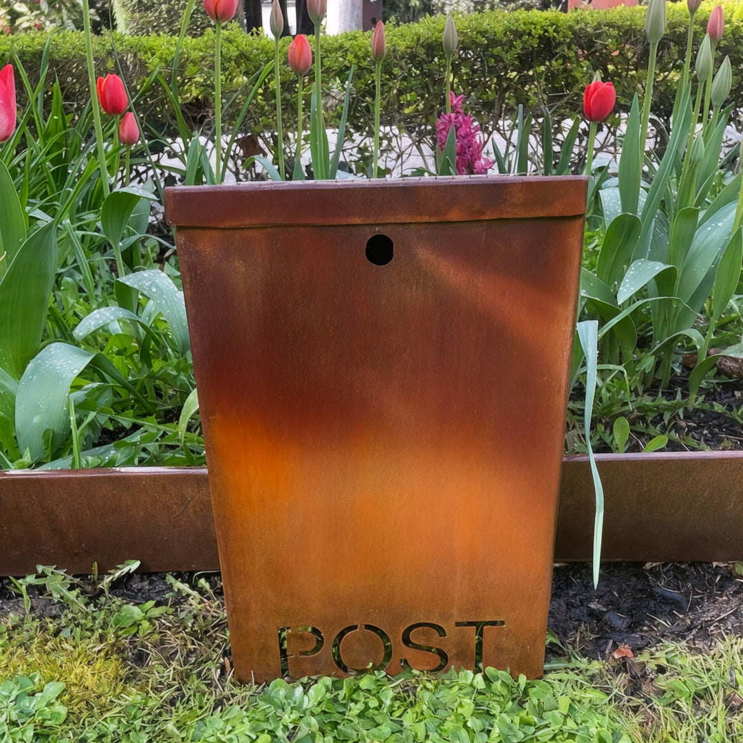 Corten Postbox - Small