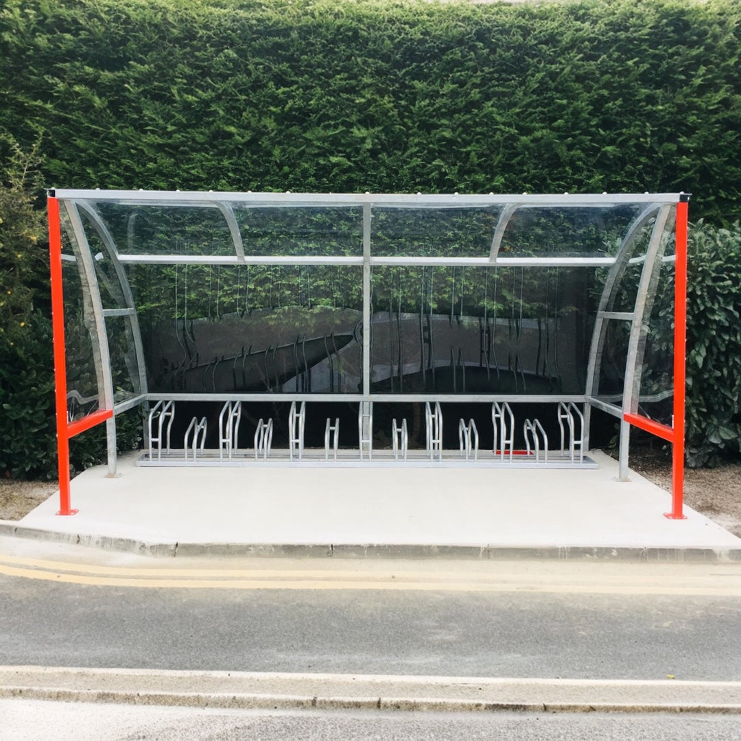 Galvanised Bicycle Shelter