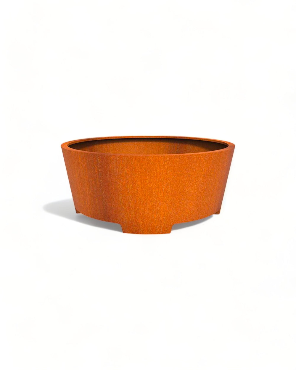 Corten Circular Tapered Planter with Feet