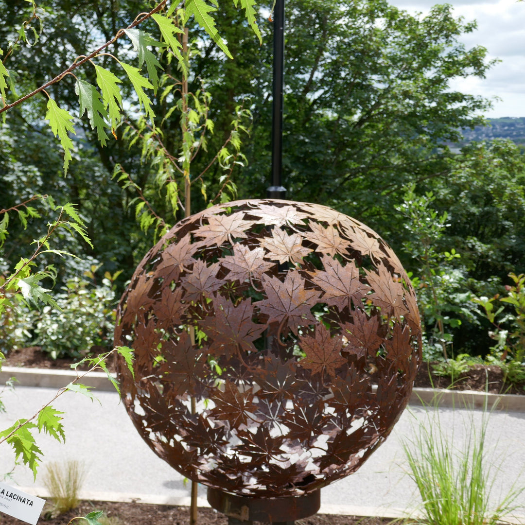 Corten Sphere - Leaf